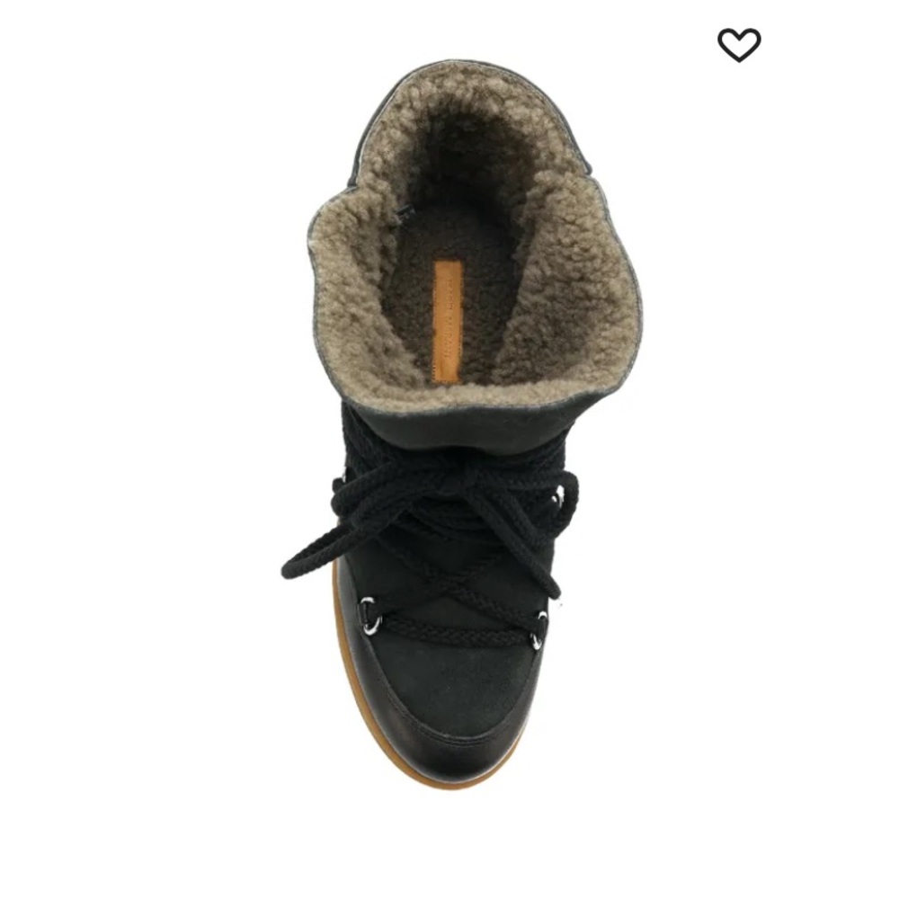 Isabel Marant Nowles shearling-trimmed leather ankle boots